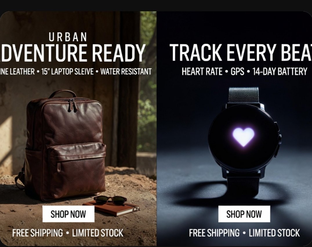 产品视觉 GPT Image 2 提示词：Split-Screen Product Ad Poster