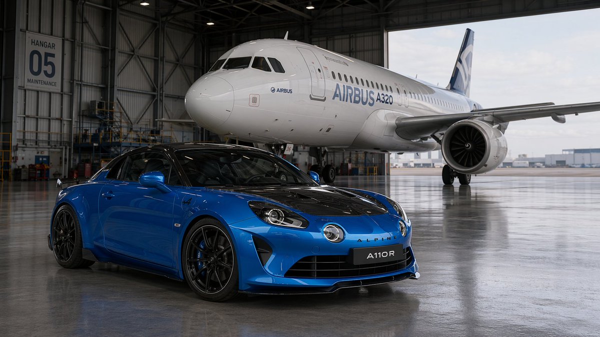 故事绘本 GPT Image 2 提示词：Sports Car and Airliner in Hangar
