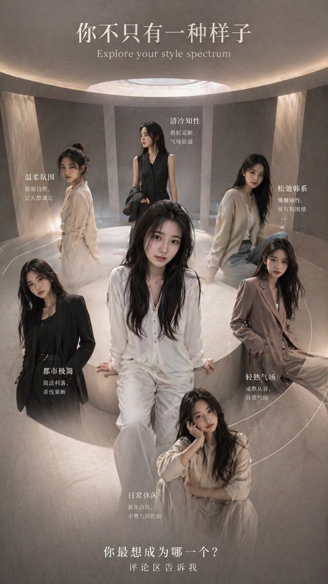 产品视觉 GPT Image 2 提示词：Style Spectrum Fashion Poster