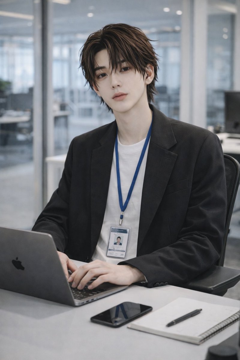 界面稿 GPT Image 2 提示词：Stylish Office Worker Portrait