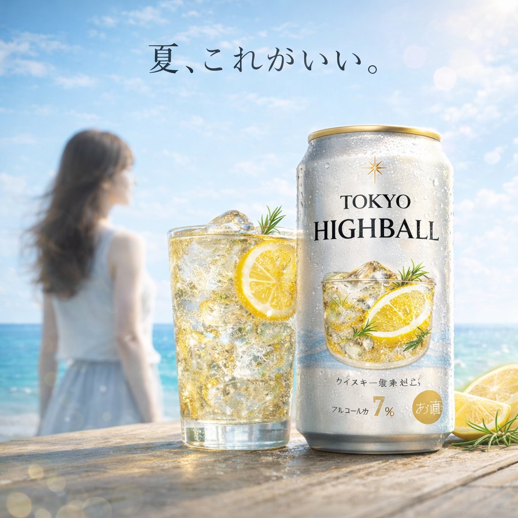 产品视觉 GPT Image 2 提示词：Summer Beach Beverage Commercial Shot