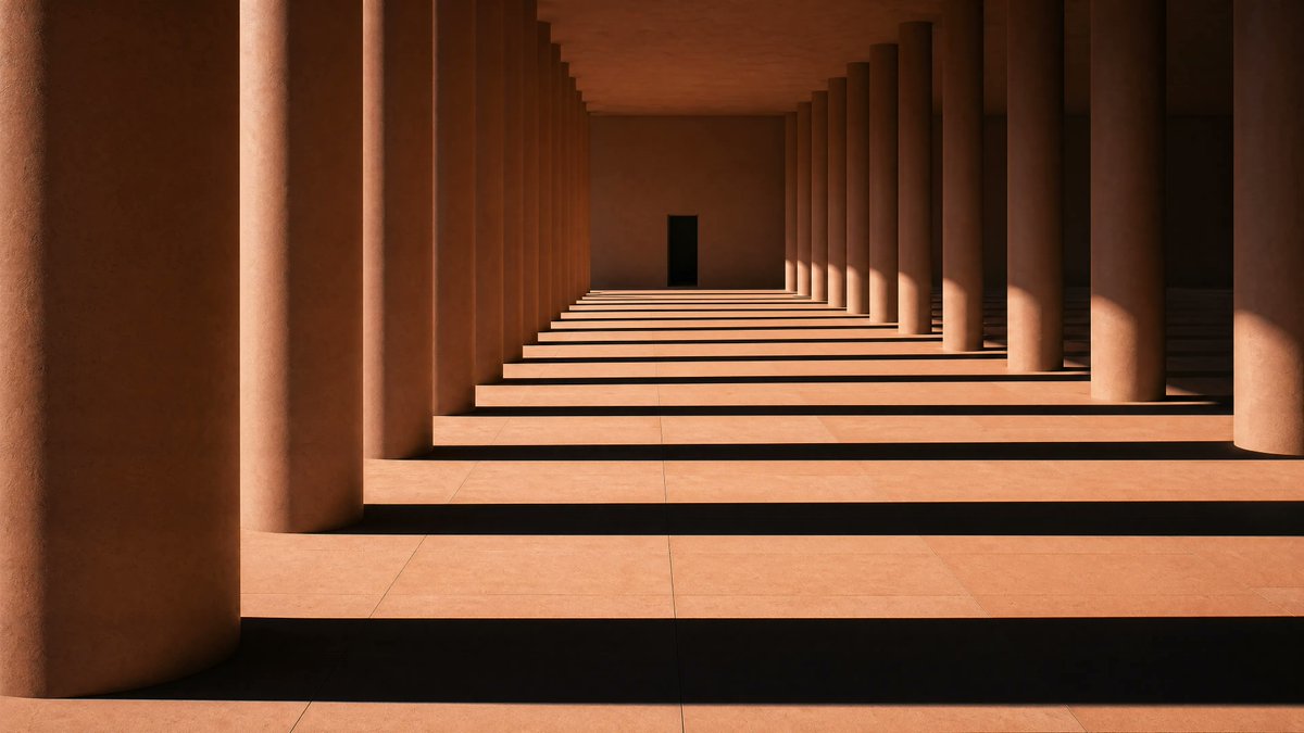 界面稿 GPT Image 2 提示词：Sunlit Terracotta Colonnade