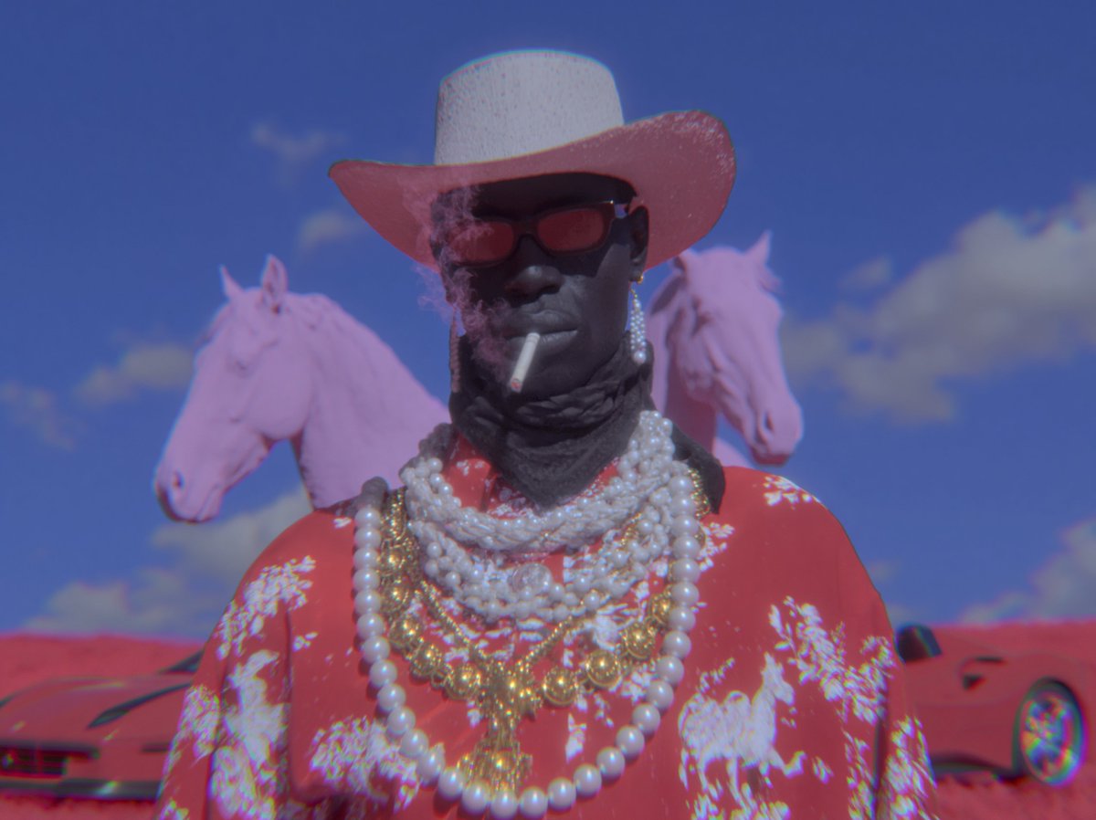 产品视觉 GPT Image 2 提示词：Surreal Cowboy Fashion Portrait