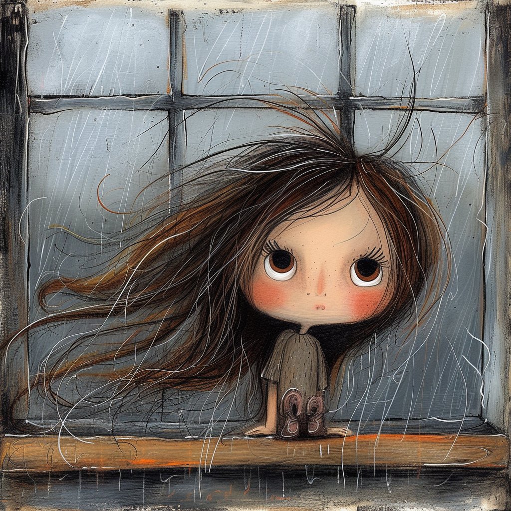 角色设定 GPT Image 2 提示词：Surreal Woman at a Weathered Window