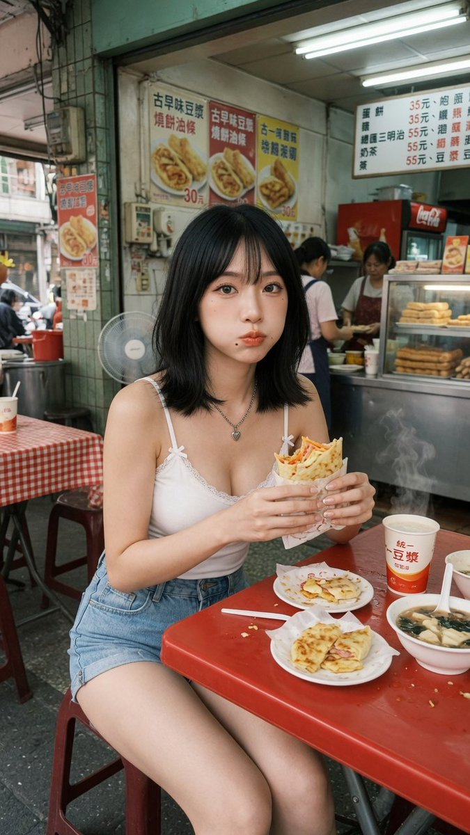 产品视觉 GPT Image 2 提示词：Taiwan Breakfast Shop Candid Portrait