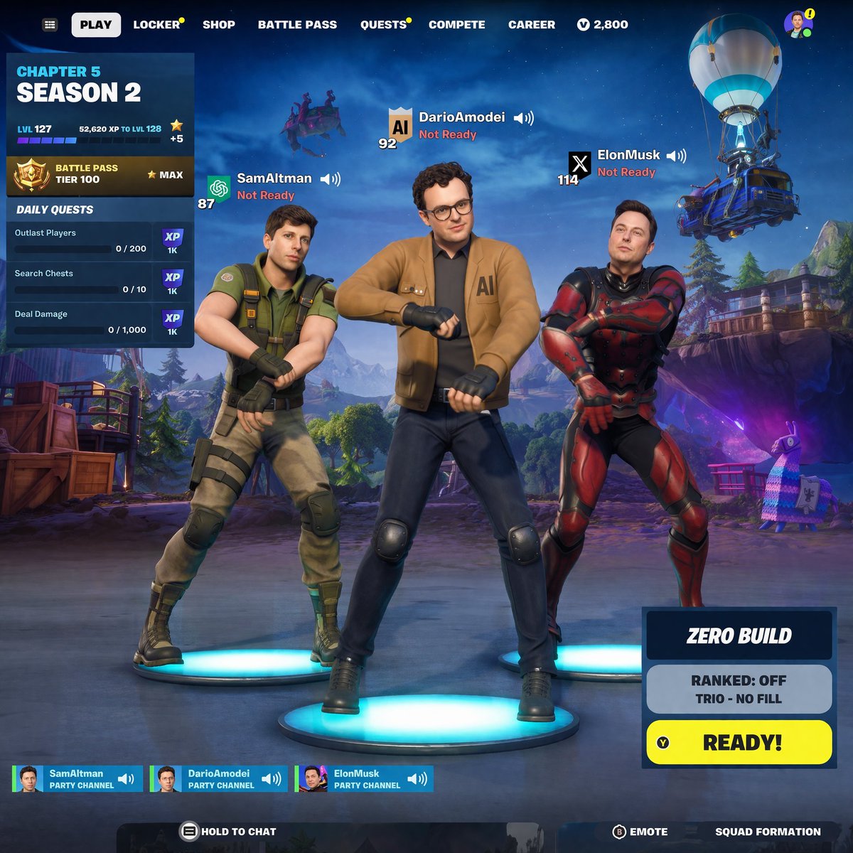 产品视觉 GPT Image 2 提示词：Tech CEO Battle Royale Lobby