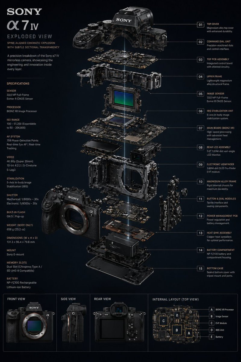 产品视觉 GPT Image 2 提示词：Technology Exploded View