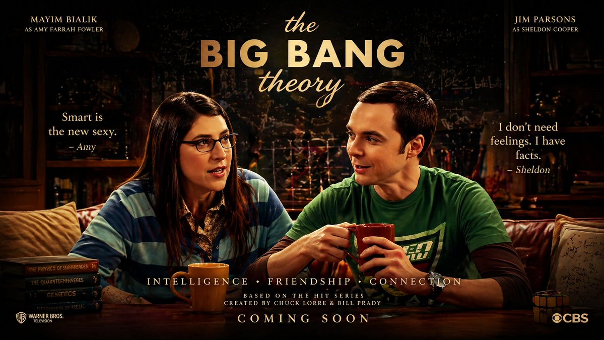 产品视觉 GPT Image 2 提示词：The Big Bang Theory Cinematic Poster