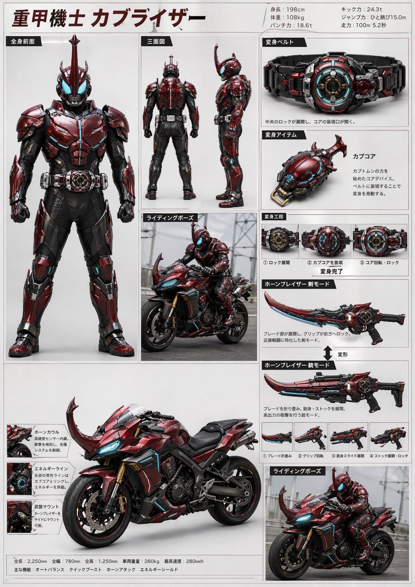 界面稿 GPT Image 2 提示词：Tokusatsu Hero Reference Sheet