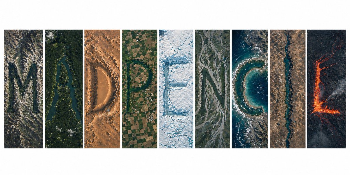 故事绘本 GPT Image 2 提示词：Topography Typography Satellite View