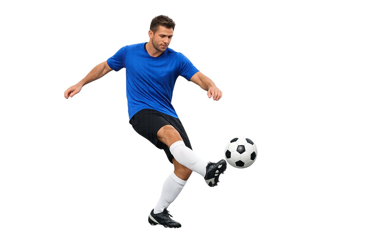 创意灵感 GPT Image 2 提示词：Transparent background soccer player