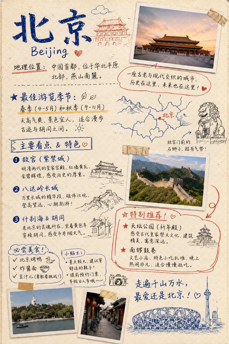 信息图 GPT Image 2 提示词：Travel Journal Scrapbook Infographic