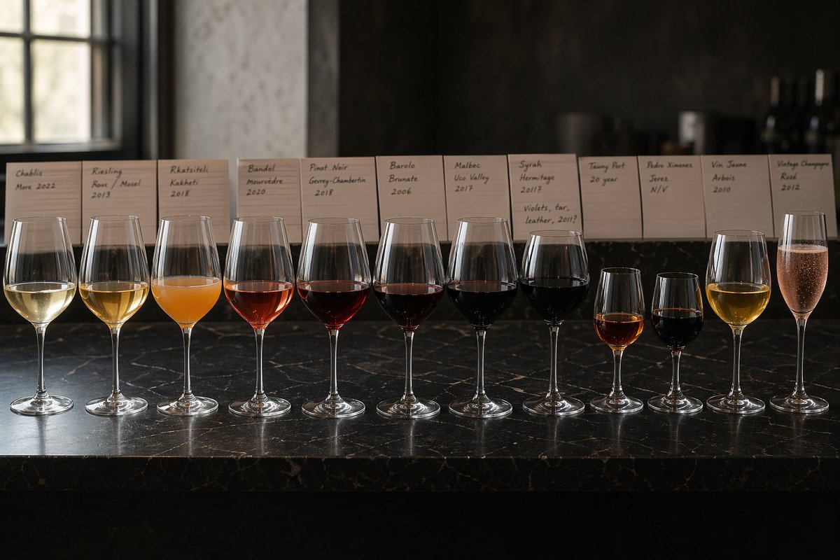 故事绘本 GPT Image 2 提示词：Twelve-Wine Sommelier Lineup