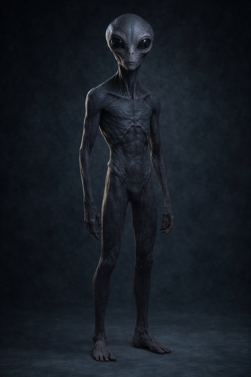 产品视觉 GPT Image 2 提示词：Uncanny Full-Body Alien Portrait