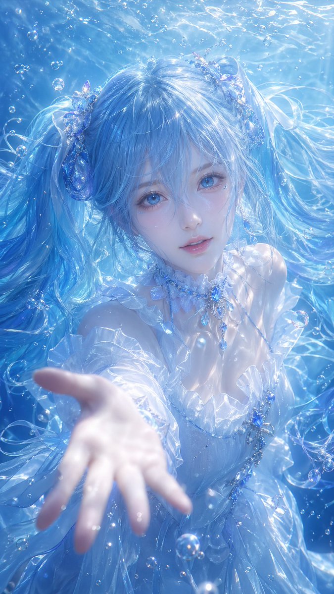 界面稿 GPT Image 2 提示词：Underwater Fantasy CG Illustration