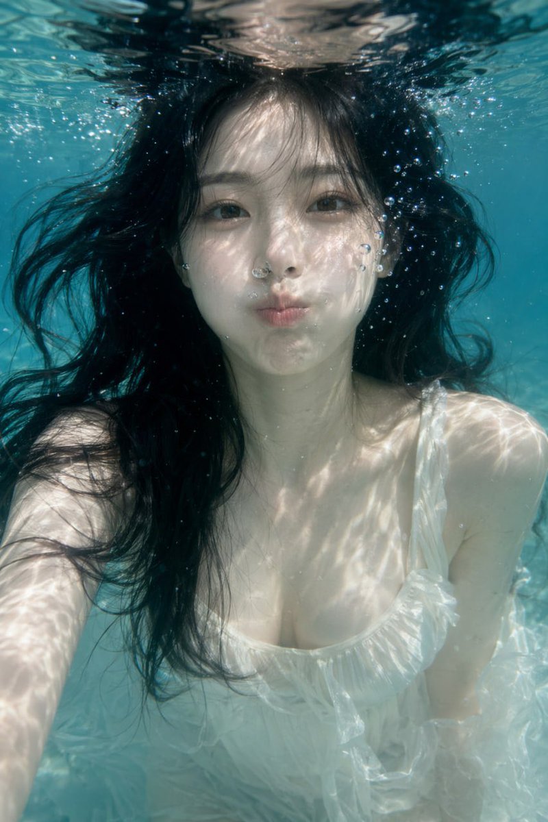 界面稿 GPT Image 2 提示词：Underwater Photorealistic Portrait