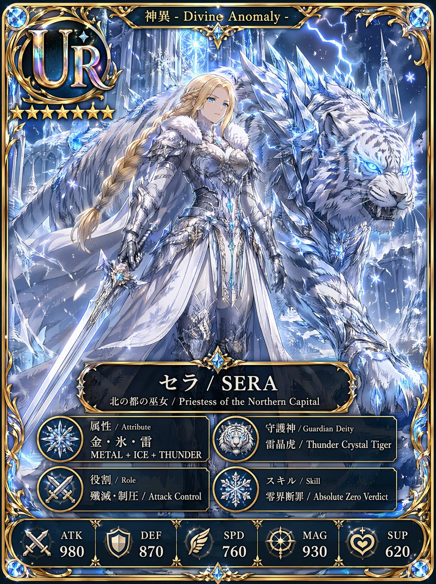 界面稿 GPT Image 2 提示词：UR Ice Priestess Fantasy Card
