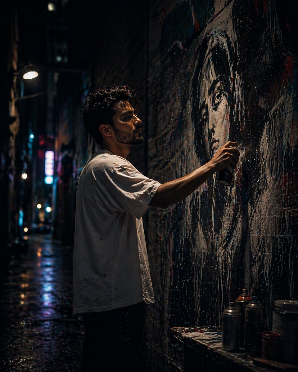 界面稿 GPT Image 2 提示词：Urban Alley Mural Artist