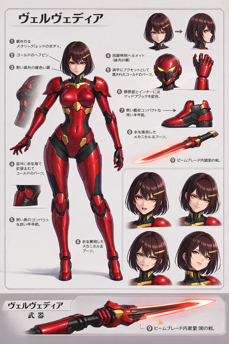 角色设定 GPT Image 2 提示词：Velvedia Character Reference Sheet