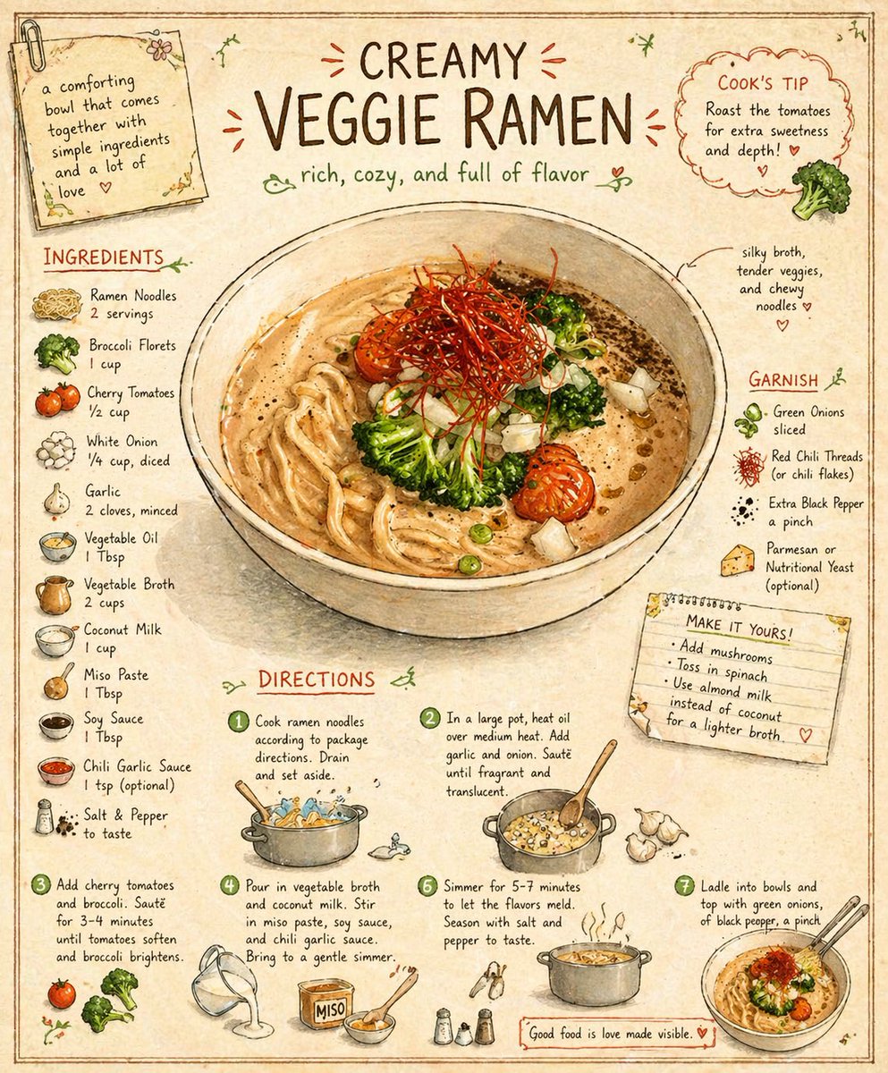 教育图解 GPT Image 2 提示词：Vintage Cookbook Illustration