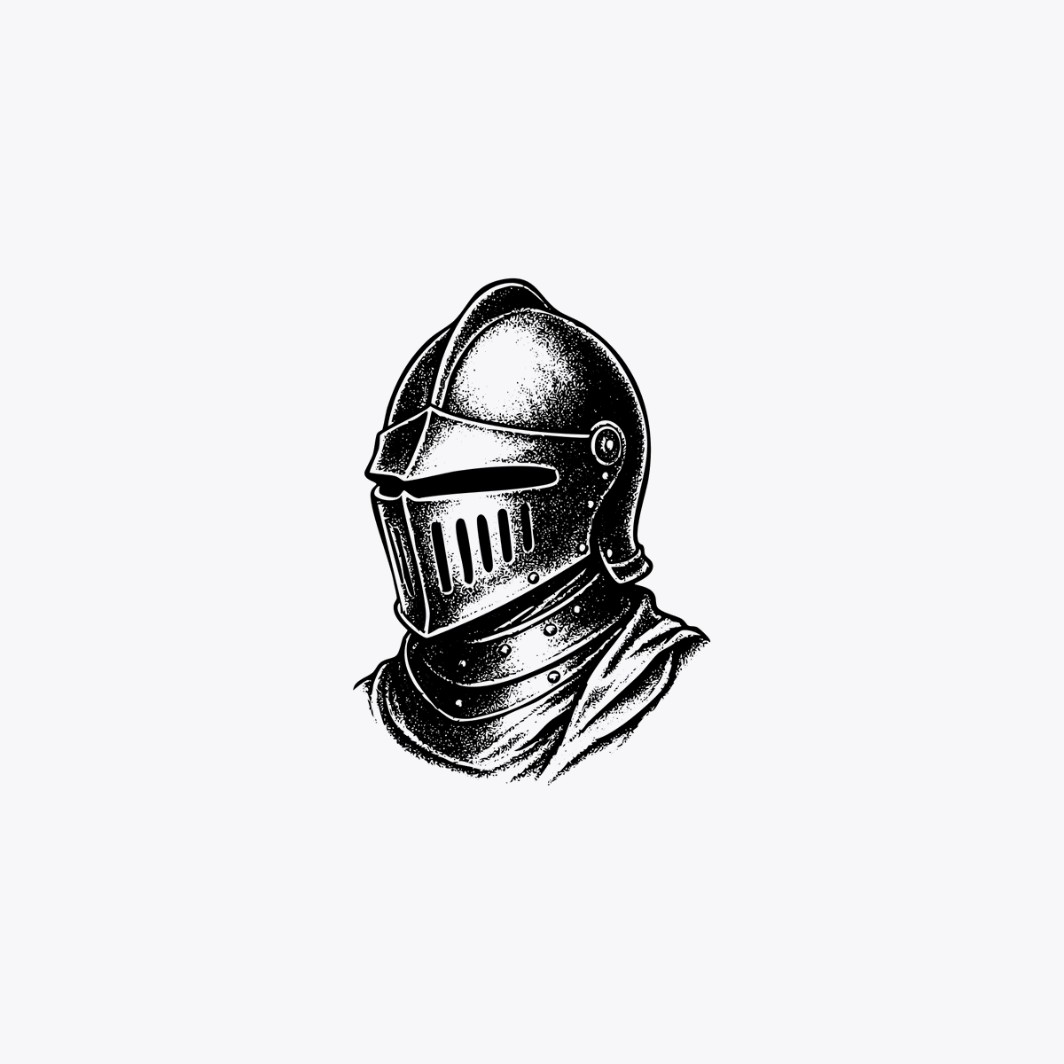 界面稿 GPT Image 2 提示词：Vintage Knight Helmet Etching