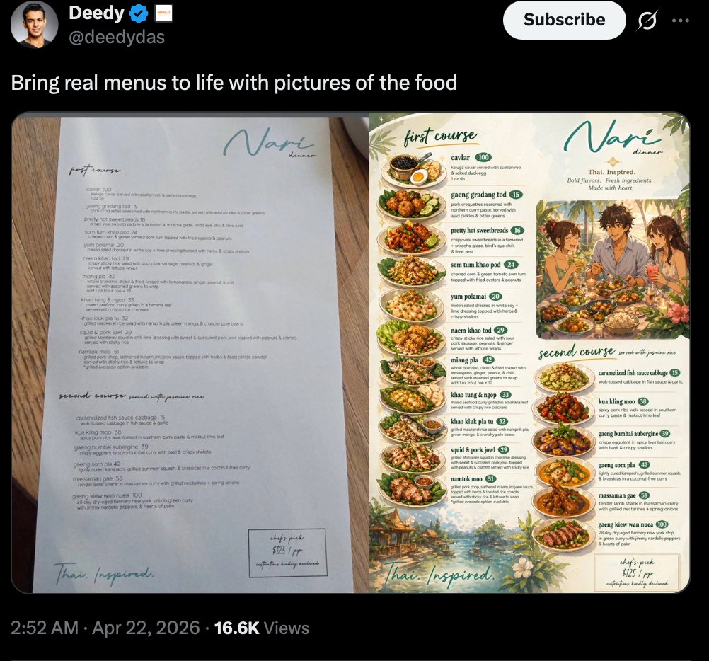 产品视觉 GPT Image 2 提示词：Viral Tweet Menu Before-and-After