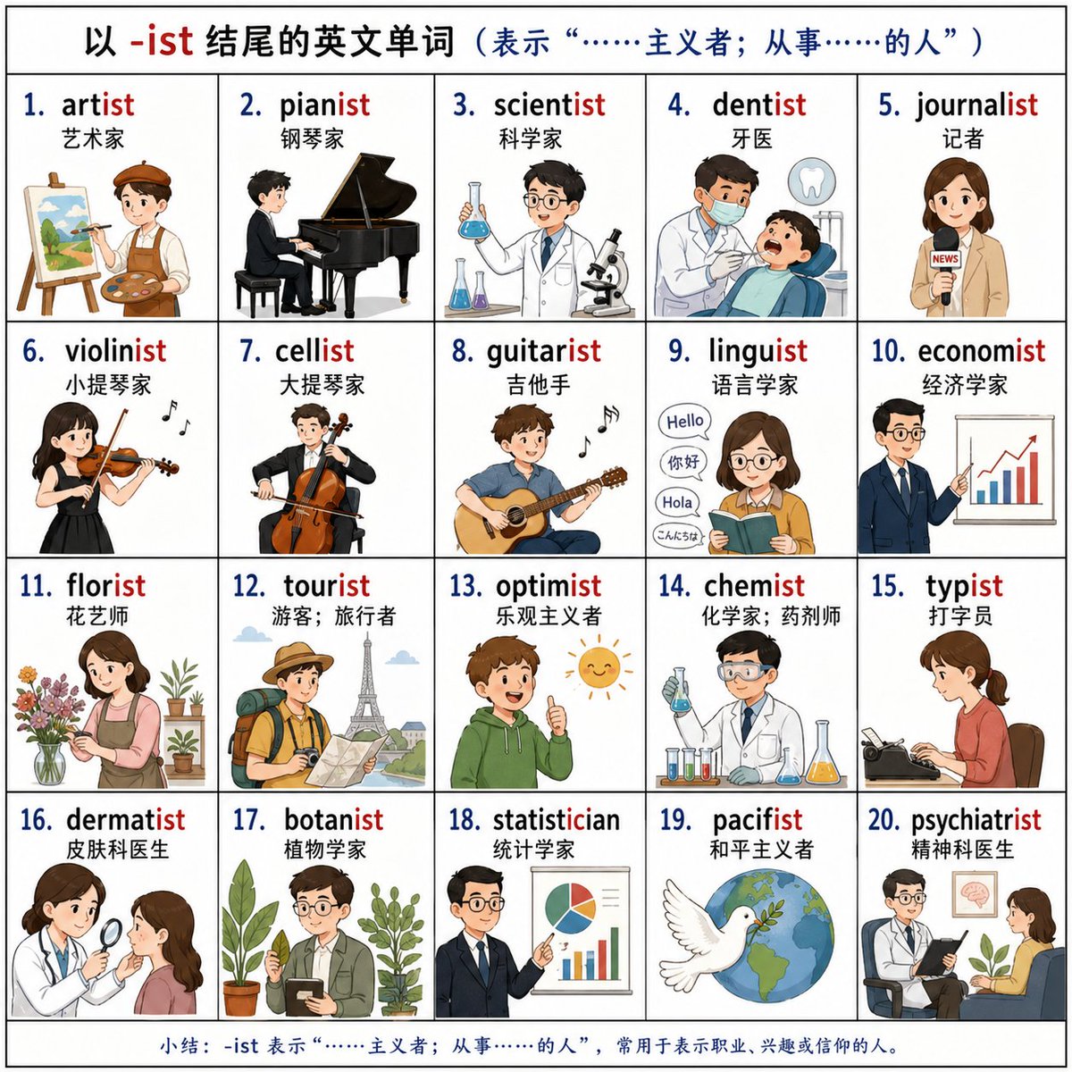 教育图解 GPT Image 2 提示词：Vocabulary Learning Grid