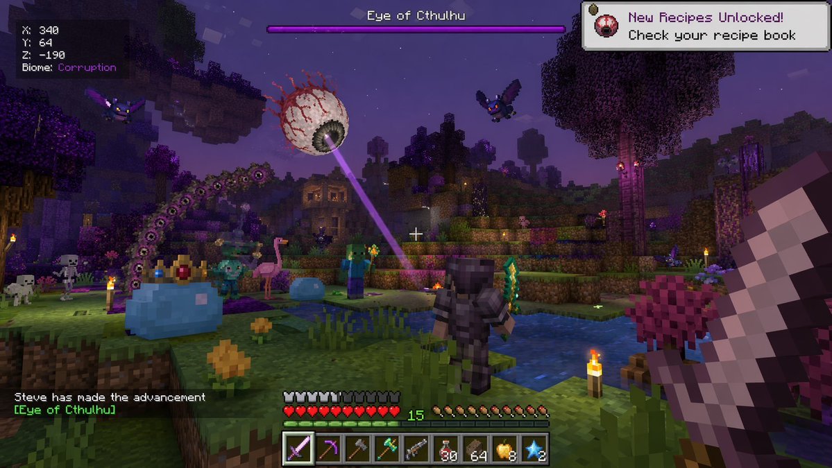 界面稿 GPT Image 2 提示词：Voxel Survival Game Boss Fight UI