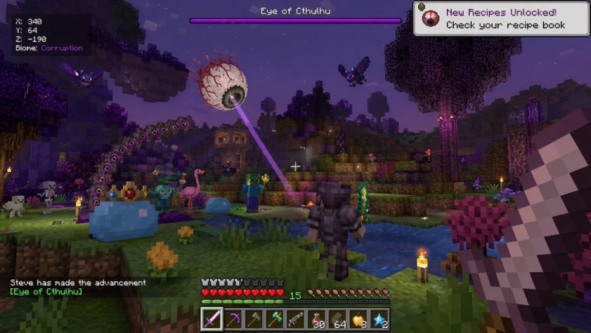界面稿 GPT Image 2 提示词：Voxel Survival Game Crossover UI
