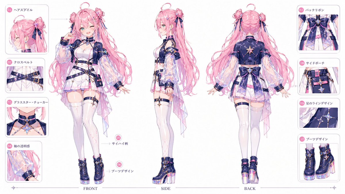 角色设定 GPT Image 2 提示词：VTuber Character Prompt
