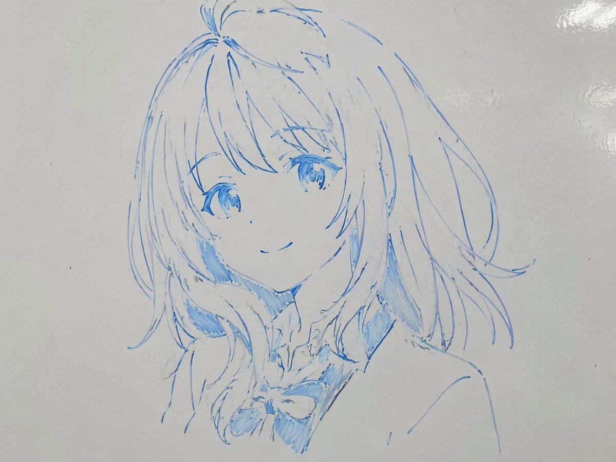 角色设定 GPT Image 2 提示词：Whiteboard Marker Anime Sketch