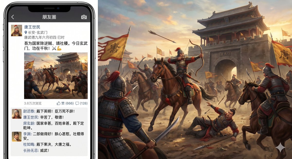 产品视觉 GPT Image 2 提示词：Xuanwu Gate Incident Moments Post