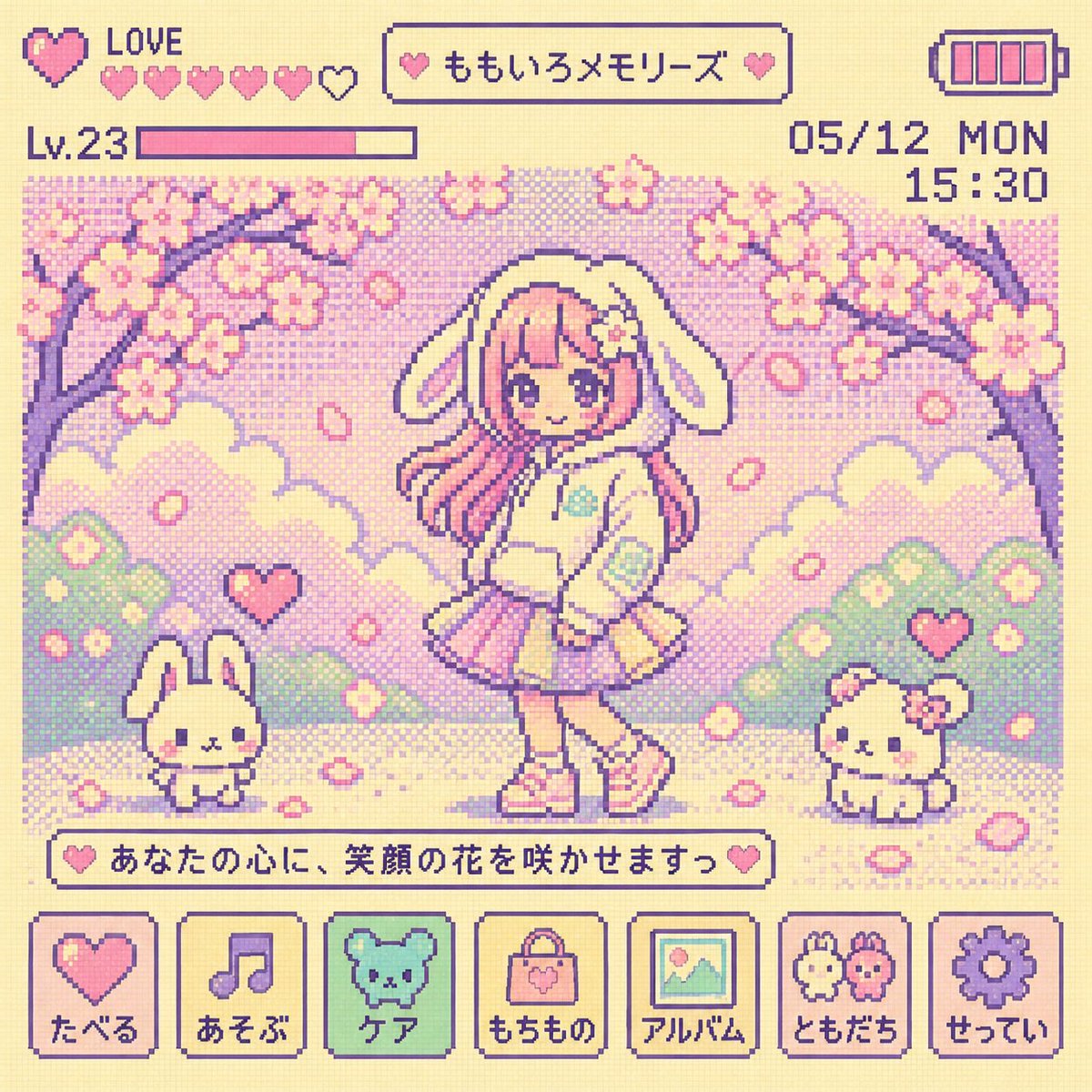 界面稿 GPT Image 2 提示词：Y2K Tamagotchi LCD Filter